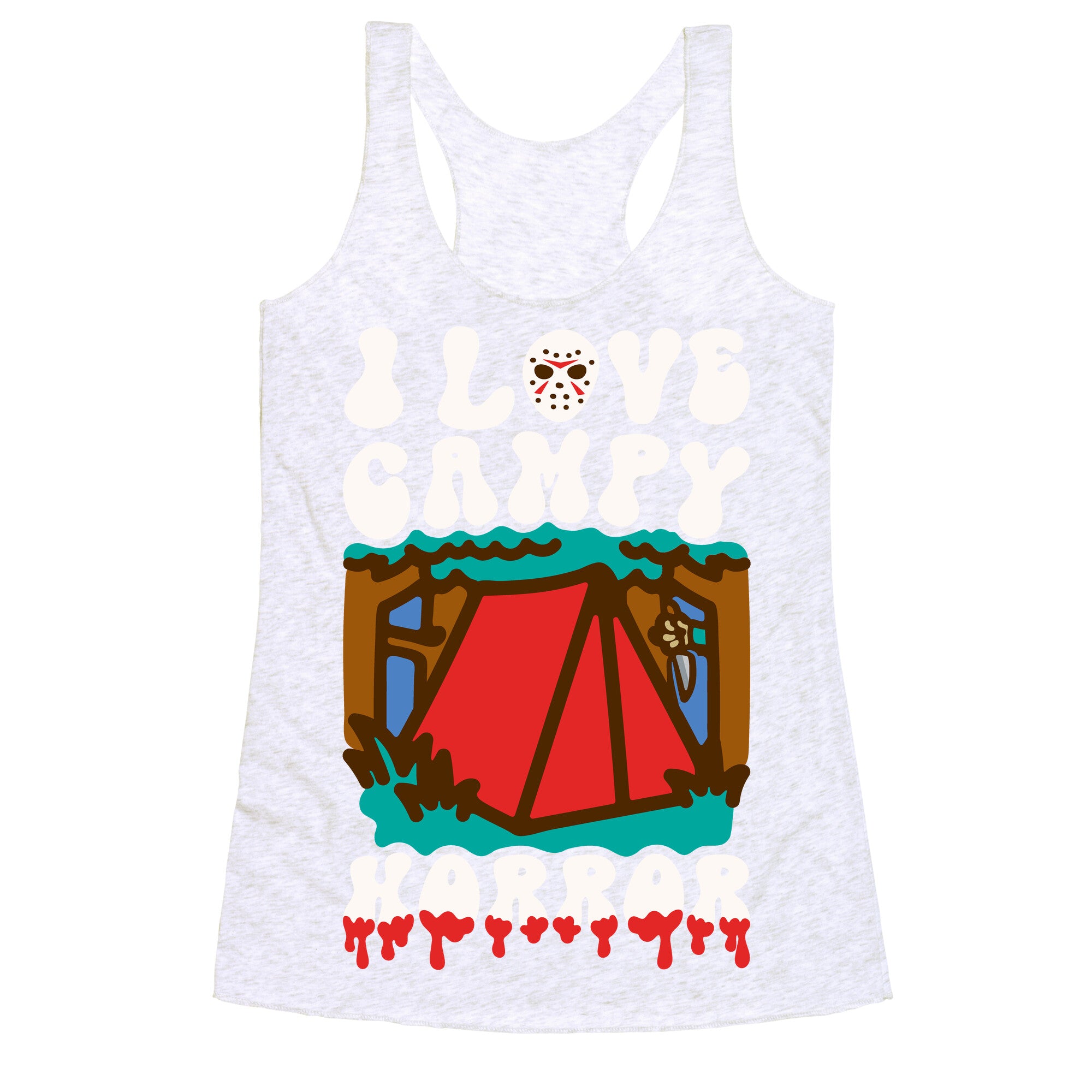 I Love Campy Horror Parody Racerback Tank